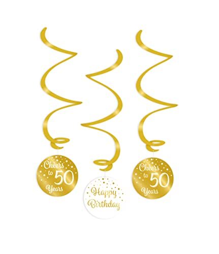 Paper Dreams Swirl Decorations Gold/White - 50