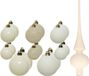Decoris Kunststof Kerstballen Set - Wol Wit - 27 stuks