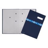 Pagna 24052-22 Signature Folder, A4, Cardboard, Fabric, Blue
