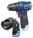 DEDRA MAUS gereedschapset: 12V accuboormachine/schroevendraaier 7330, 32 Nm, met twee snelheidsstanden, 2 Ah accu 7320 en 12V snellader 7302