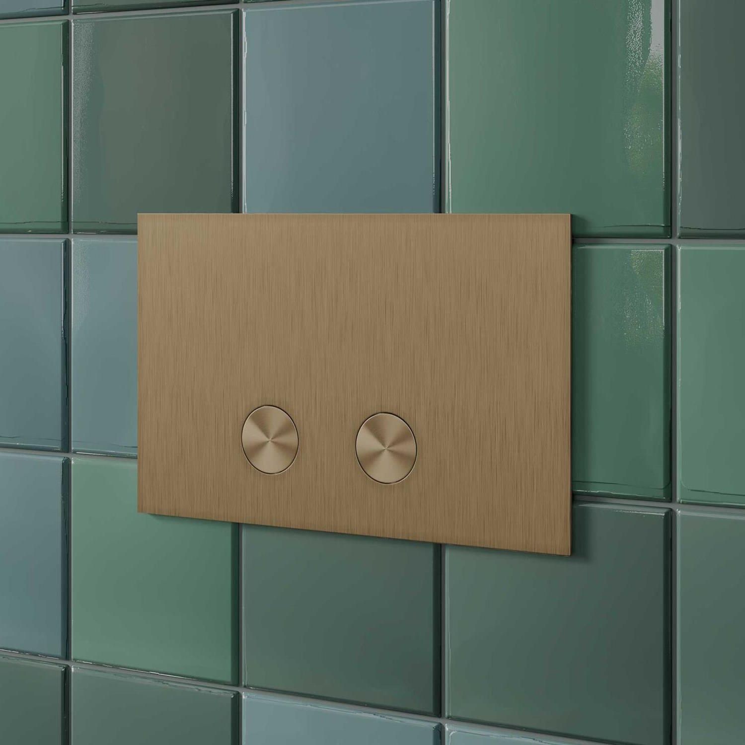 Inti Bath Drukplaat RVS 316 Matt Bronze voor UP320/UP720/Tece - 8719304623366