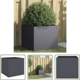 vidaXL Plantenbak 42x40x39 cm staal antracietkleurig