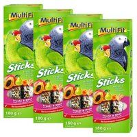 MultiFit papegaaisticks 4 x 2 stuks Vrucht en noot