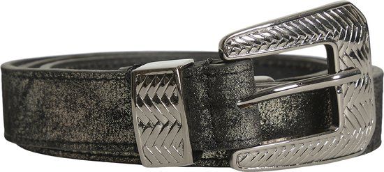 VILA VISANSA LEATHER JEANS BELT/EF Dames Riemen Groen Leer