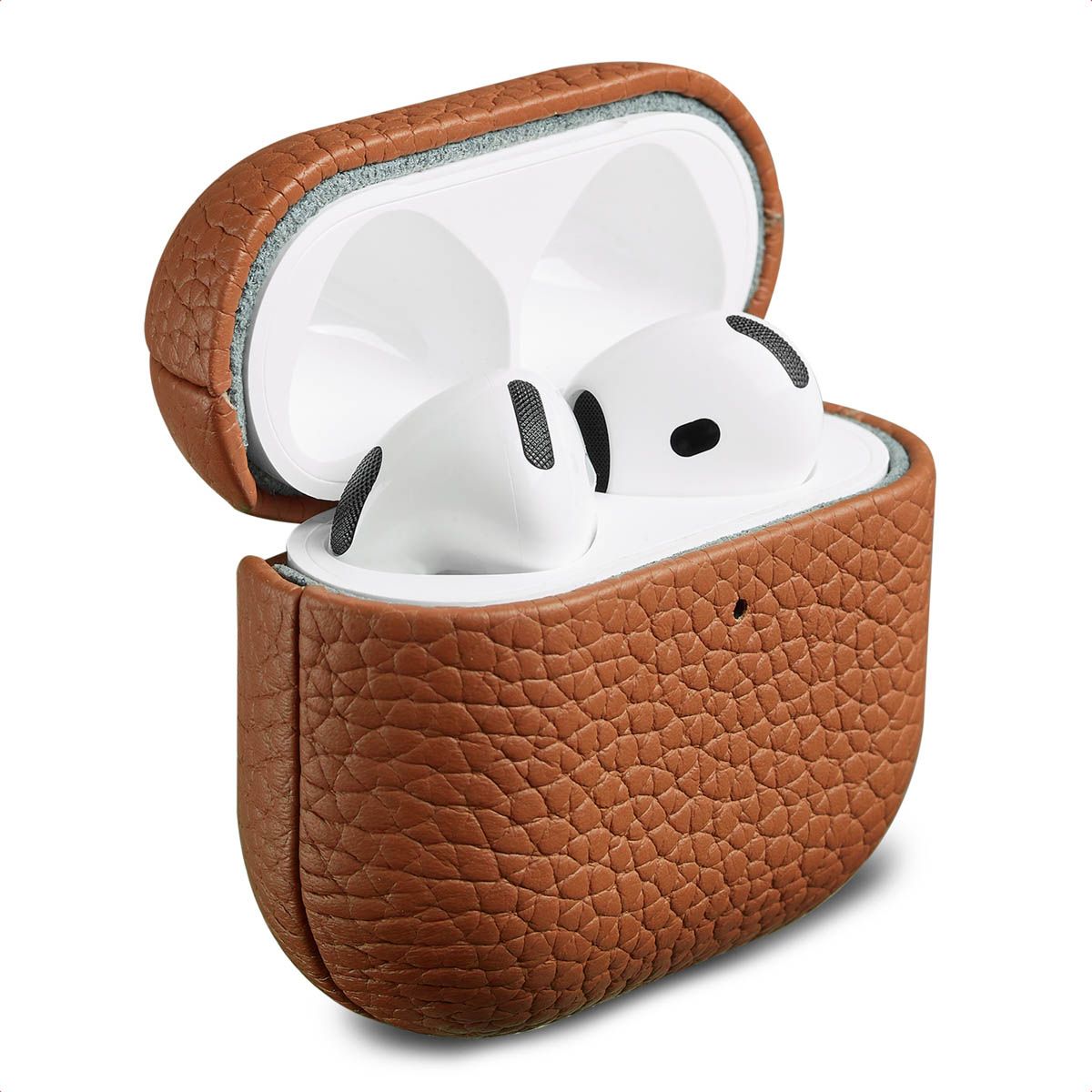 Accezz Echt Leren Case Apple Airpods 4 - Cognac