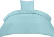 TRANKIELO® - Housse de couette 135x200 cm + taie d'oreiller 80x80 cm - Microfibre - Spa Blue - Durable