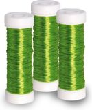 Rayher hobby materialen Rayher Sieraden maken draad - 3x - groen - 0.3 mm dik - 50 meter snoer