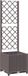 vidaXL Plantenbak met latwerk 40x40x136 cm polypropeen bruin