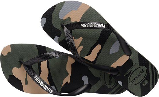 Havaianas TOP CAMU Slippers - Groen - Zwart