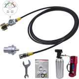 Terra Duo Art Machine à soda - CO2 - Remplissage - Tuyau de 2,5 m - Station de remplissage avec adaptateur Quick Connect et manomètre