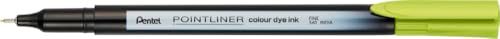 Pentel Pointliner colour S40 Fineliner - dye ink, 0,4 mm, limoengroen (12 stuks)
