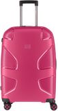 IMPACKT IP1 koffer met 4 wielen van gerecycled materiaal, duurzame reiskoffer met verwisselbare klikwielen, Flora Pink, 67 cm (Größe M), Casual