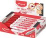 Maped - 12 x droog uitwisbare markers - 2mm brede ronde punt - Whiteboards, leisteen en niet-poreuze oppervlakken