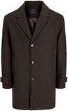 Jack & Jones Wollen jas Chocolate Brown