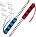 Stratify Commerce Mât de drapeau télescopique avec clips, 150 cm, 2 pièces (bleu et rouge)