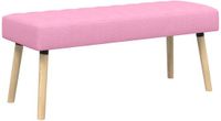 vidaXL Kanaalgeplooide Bank Roze 110 x 40 x 46 cm Stof