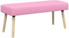 vidaXL Kanaalgeplooide Bank Roze 110 x 40 x 46 cm Stof