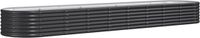 vidaXL Plantenbak 368x80x36 cm gegalvaniseerd staal antracietkleurig