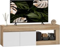 HOMCOM meuble TV - Panneau de particules - 140x40x48cm - Bois naturel