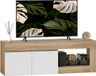 HOMCOM meuble TV - Panneau de particules - 140x40x48cm - Bois naturel