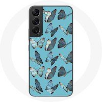 Maniacase Etui voor Samsung Galaxy S22 Vlinders Blauwe Achtergrond