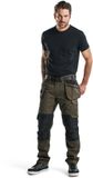 Blåkläder Service Werkbroek met stretch en spijkerzakken 1496-1330 - Groen/Zwart - D100