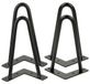 Pieds épingle pour tables - Pieds de meuble - Set de 4 pièces - 20 cm de haut - Design à 2 tiges - Métal - Noir