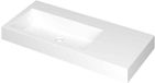 Wastafel INK Momento Wastafel Polystone Wasbak Links Zonder Kraangat - 1000x450x90 mm - Mat Wit