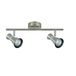 PRENDELUZ 2 x GU10 stekkerdoos, nikkel/chroom, 15 x 36,5 x 8,5 cm, decoratieve verlichting voor binnen en buiten.