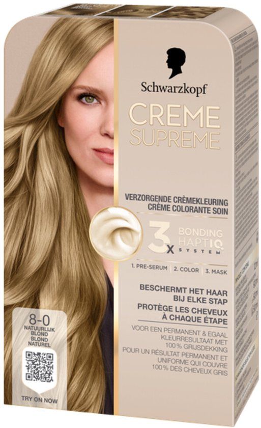 Schwarzkopf Creme Supreme 8-0 Natuurlijk Blond Permanente Haarverf