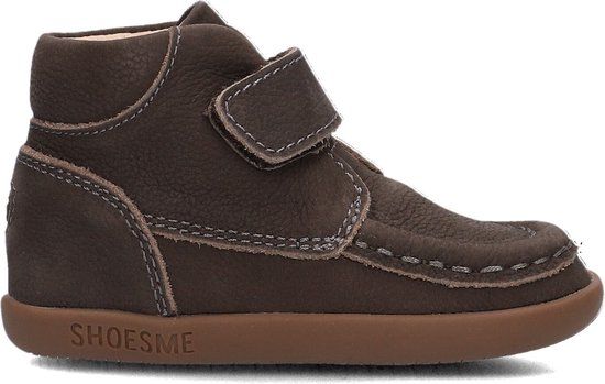 Shoesme Baby Klittenbandschoenen Jongens Dark Brown Leer Maat 19