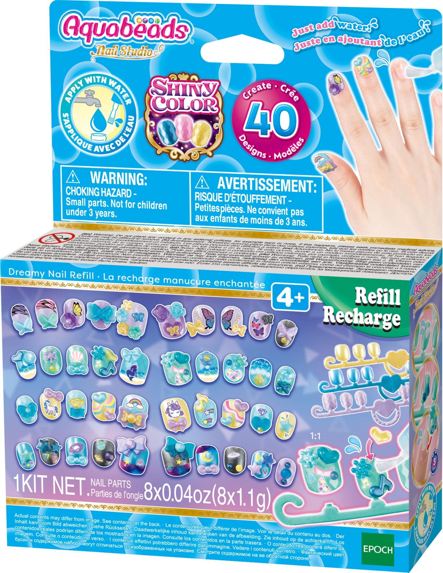 Aquabeads Dreamy Nagel Navulling - 40 Nagels - Multicolour