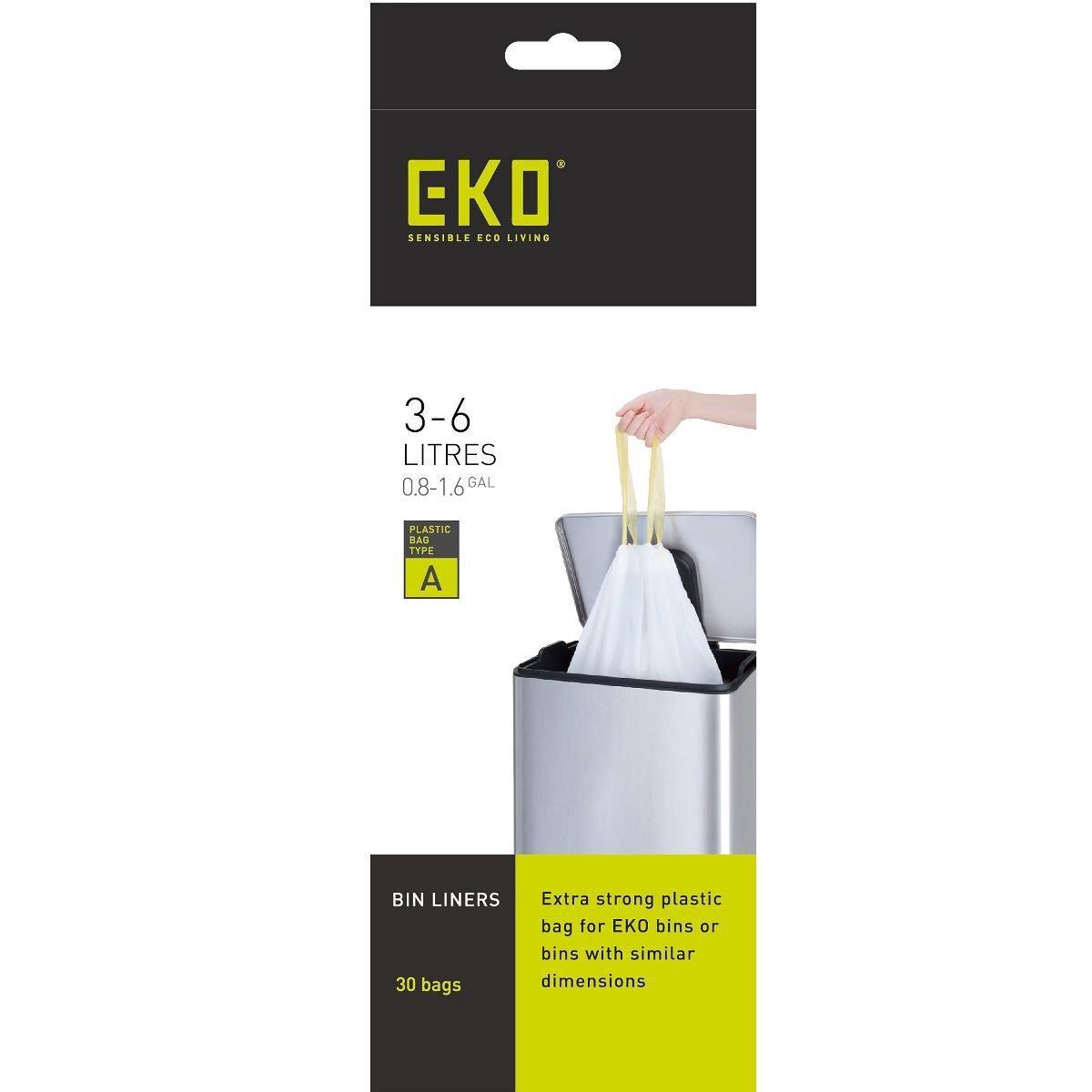 EKO Afvalzak met trekband wit 3-6 liter type A