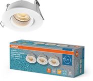 OSRAM Spot Set LED inbouwspot IP65 Press 4,5W Wit, 320lm 2700K Warm Wit, CRI≥80, geschikt voor vochtige ruimtes, set van 3