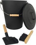 Relaxdays Asemmer - 24 liter - met stoffer en blik