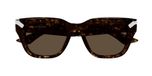 Alexander Mcqueen Am0439s Lunettes de soleil homme havane carrées marron 51mm