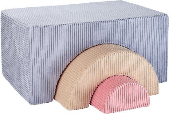 Wigiwama Corduroy Rainbow Playset / Speelset - 75x49x37cm - Blueberry Blue