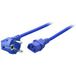 Netzkabel Schutzkontakt 90° - C13, 180°, blau, 3,0 m, 3 x 1,00 mm² - 1 VPE = 10 Stück
