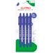 Alpino Soft-Touch-balpen, blauwe inkt, zacht en vloeiend schrijven met antislip grip, 1 mm punt, ergonomische pennen met zacht gevoel, hoogwaardige inkt