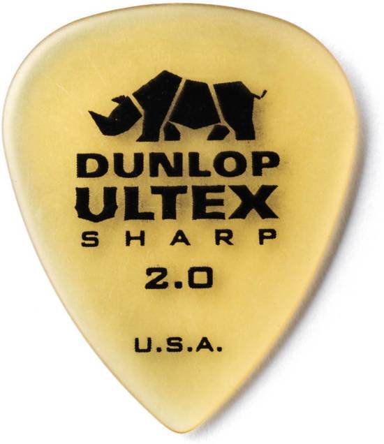 Dunlop Ultex Sharp pick 6-Pack 2.00mm Standaard plectrum