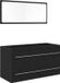 vidaXL Waskast Zwart Eiken 90 x 45 x 1.5 cm Bewerkt Hout