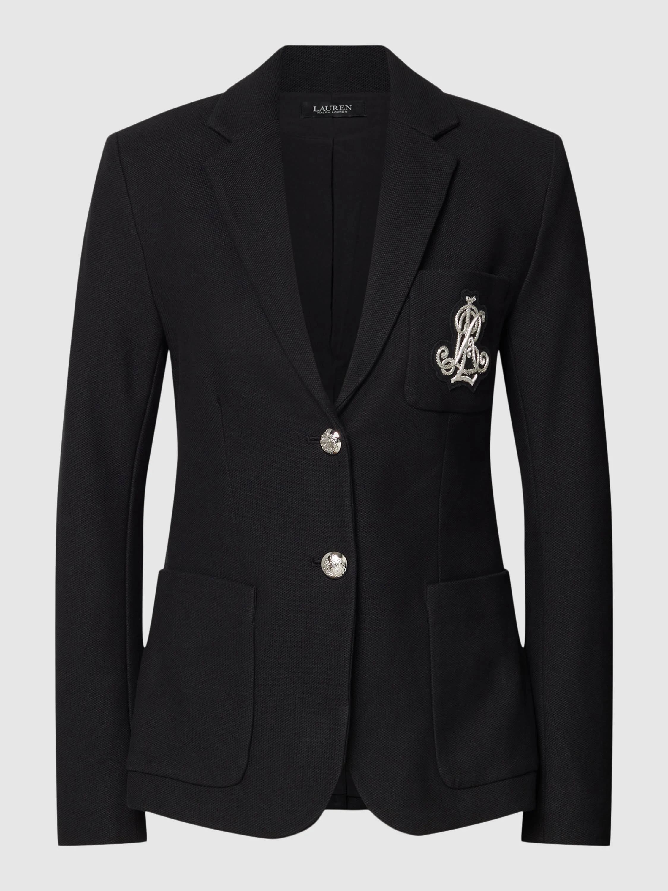 Lauren Ralph Lauren blazer met borduursels - Zwart