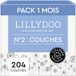 LILLYDOO Huidvriendelijke babyluiers - maat 2 (4-8 kg), maanddoos (204 stuks), veilige bescherming tegen lekken, zacht, zonder parfum en lotions voor de gevoelige huid, dermatologisch getest
