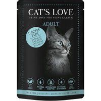 CAT'S LOVE nat kattenvoer Adult in gelei Classic zalm Pur met saffloerolie en peterselie 12x85 g