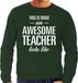 Bellatio Decorations Awesome Teacher - geweldige leraar cadeau sweater blauw heren S