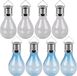 Sunnydays Solar Solar sfeer tuin hanglamp - 8x stuks - blauw en wit - kunststof - 15 cm