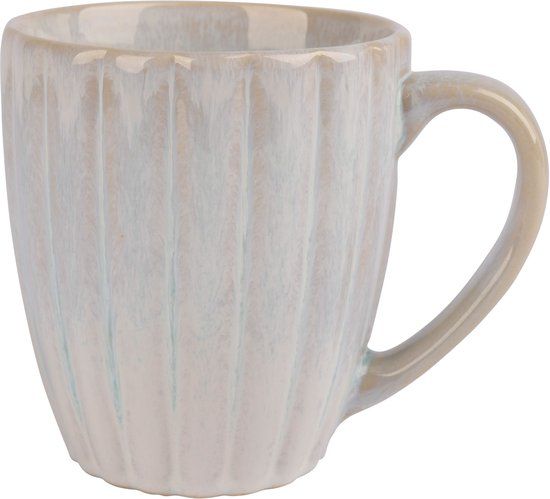 Cosy & Trendy Mok Astera Pure Wit Parel Wit - 4 Stuks 350 ml Ø 9 cm Aardewerk