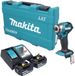 Makita DTD 173 RFK accu-slagmoersleutel 18 V 180 Nm 1/4" borstelloos + 2x accu 3,0 Ah + oplader + koffer