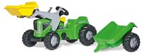 OEM Tractor met aanhanger en frontlader, groen, 162x46x53,5 cm
