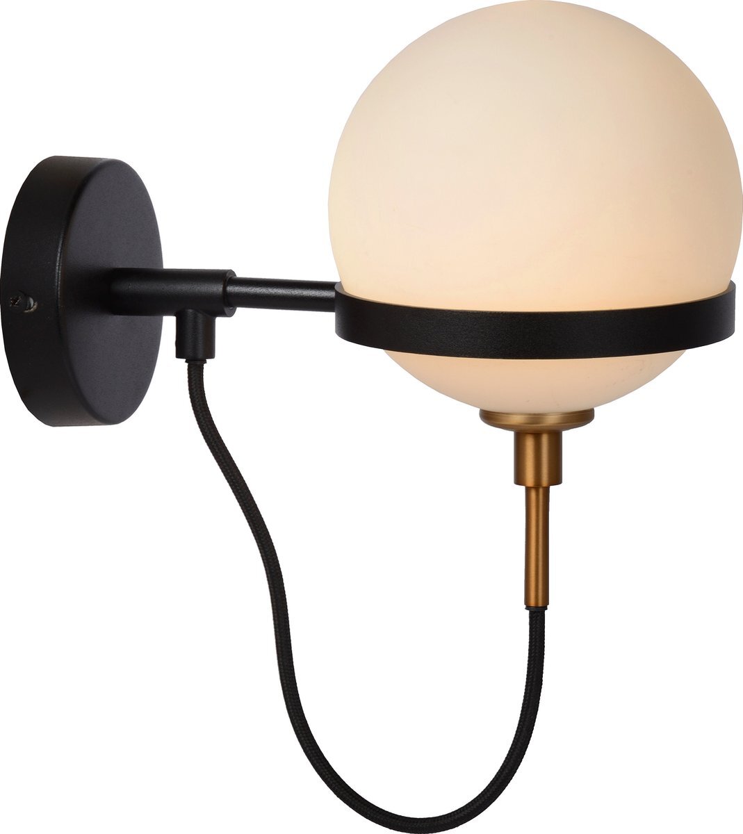 Lucide FELINE Wandlamp Badkamer - 1xG9 - IP44 - Zwart